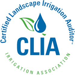 A logo for the certified landscape irrigation auditor.